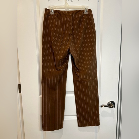 Dockers Mid Rise Brown Striped Dress Pants Size 4 - Picture 2 of 14